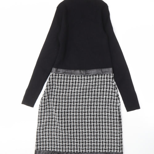Lipsy Women's Black Check Sheath Dress Size 10
