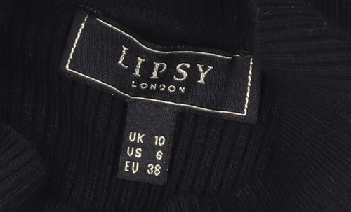 Lipsy Women's Black Check Sheath Dress Size 10