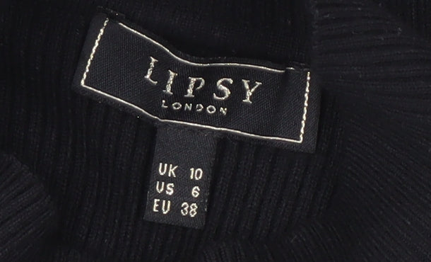 Lipsy Women's Black Check Sheath Dress Size 10