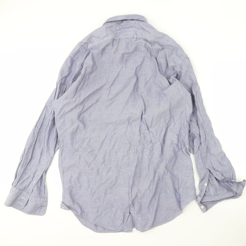 T.M. Lewin Men's Blue Slim Fit Shirt Size 36