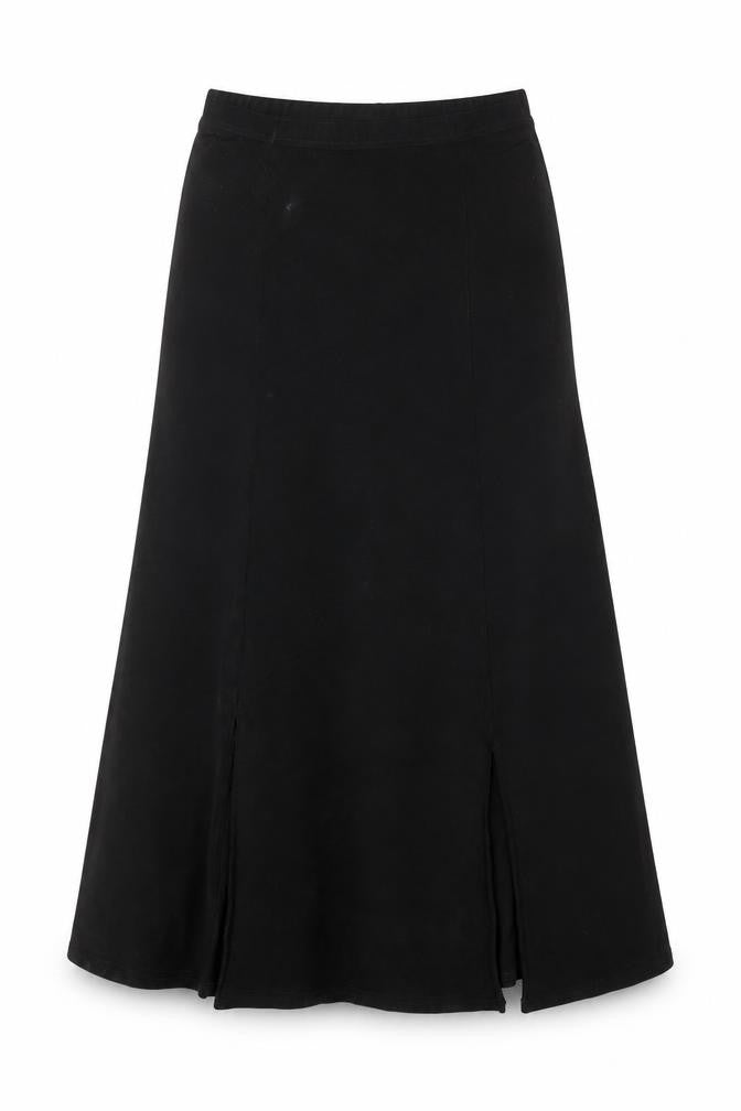 Front view of St. Denis Women's Black A-Line Skirt, Size 2XS