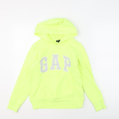 Gap Girls Green Pullover Hoodie - 12 Years, Logo, Long Sleeve