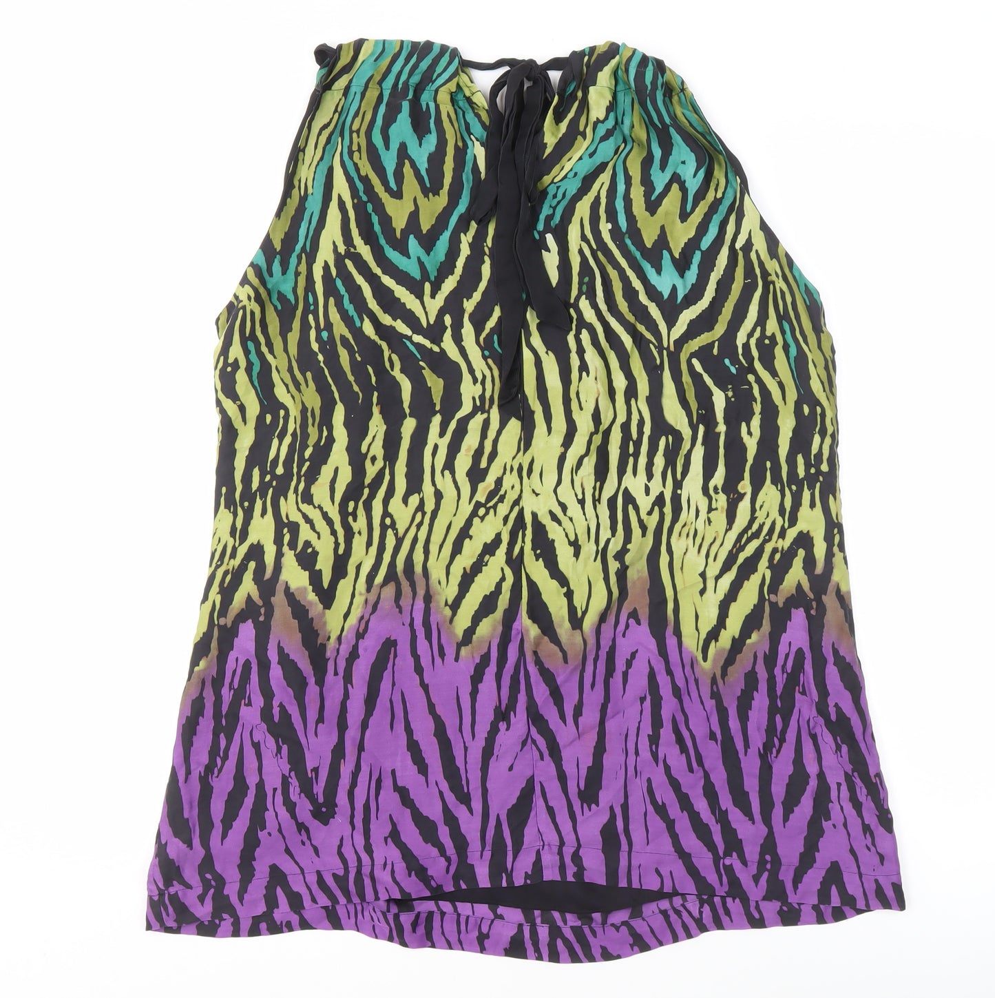 Planet Women's Multicoloured Halter Tank Top Size 18