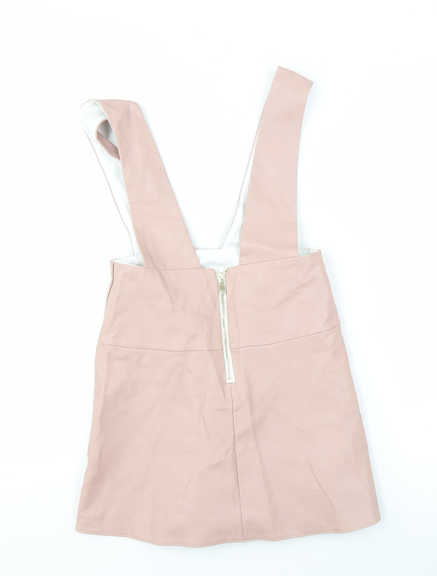 River Island Girls Pink A-Line Skirt 7-8 Years Button Accent