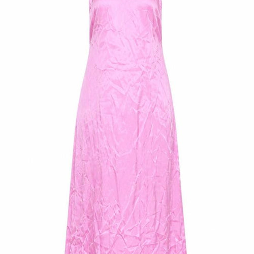 Zara Women Pink Mock Neck Sleeveless Dress