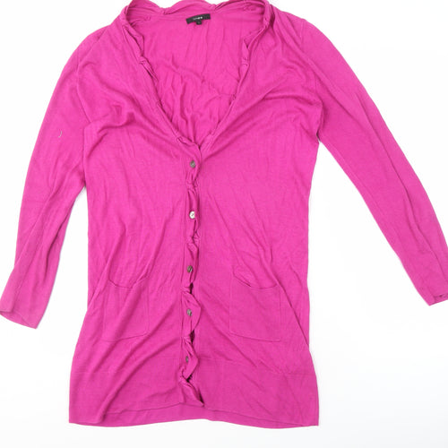 Linea Women's Pink V-Neck Cardigan - Size L