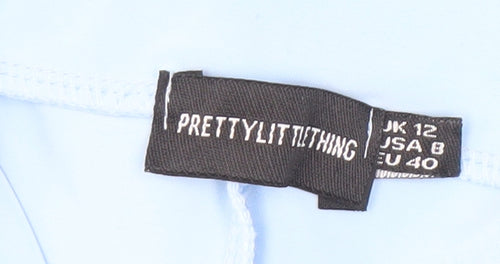 PrettyLittleThing Women’s Blue Wide-Leg Trousers Size 12