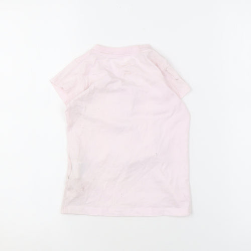 Converse Girls Pink Graphic T-Shirt Size 4-5 Years