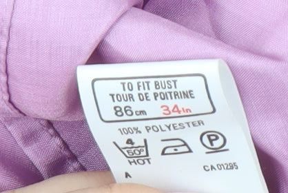 St Michael Women's Purple Tie Neck Blouse Size 12 Vintage