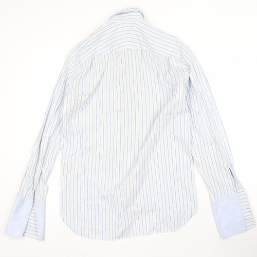 Jaeger Men's Blue Striped Button-Up Shirt