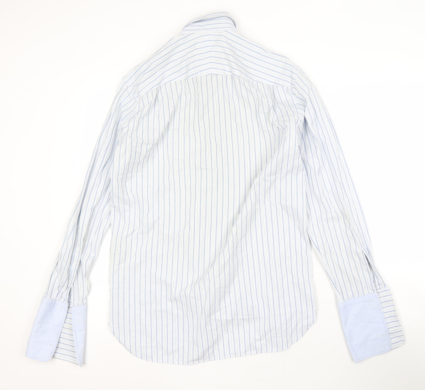 Jaeger Men's Blue Striped Button-Up Shirt