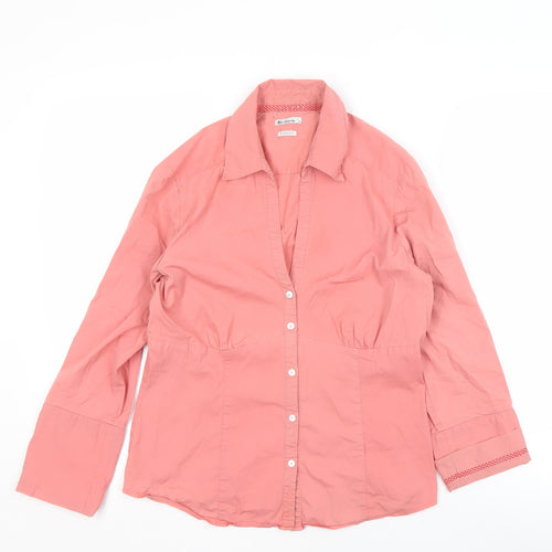 Ben Sherman Women's Pink Button-Up Shirt L
