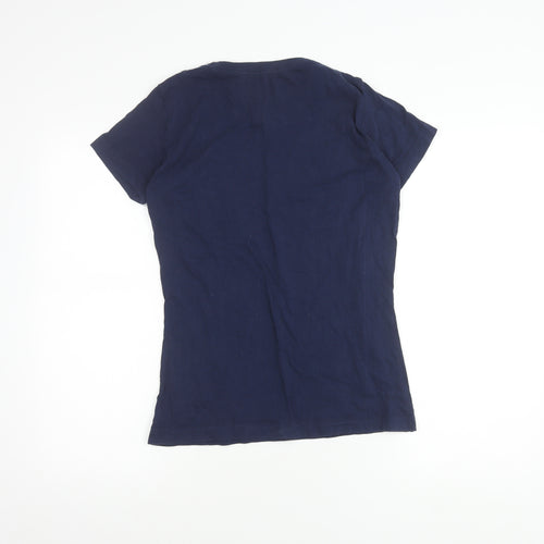 Cuffy's Women's Blue Medium Embroidered T-Shirt
