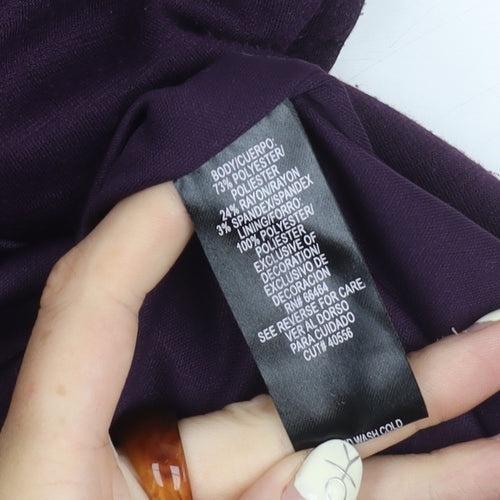 Sandra Darren Women's Purple Sleeveless Dress Size 14