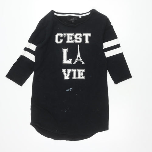 Next Women's Black Long Sleeve Top Size 8