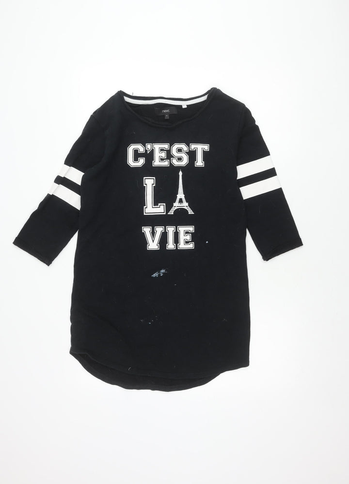 Next Women's Black Long Sleeve Top Size 8