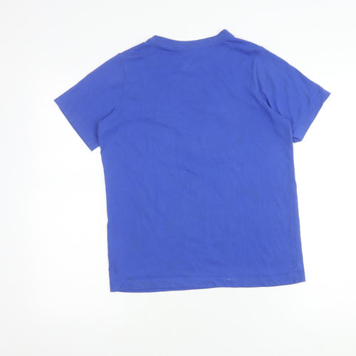 Nike Boys Blue Sports Graphic T-Shirt L Casual Dri-Fit