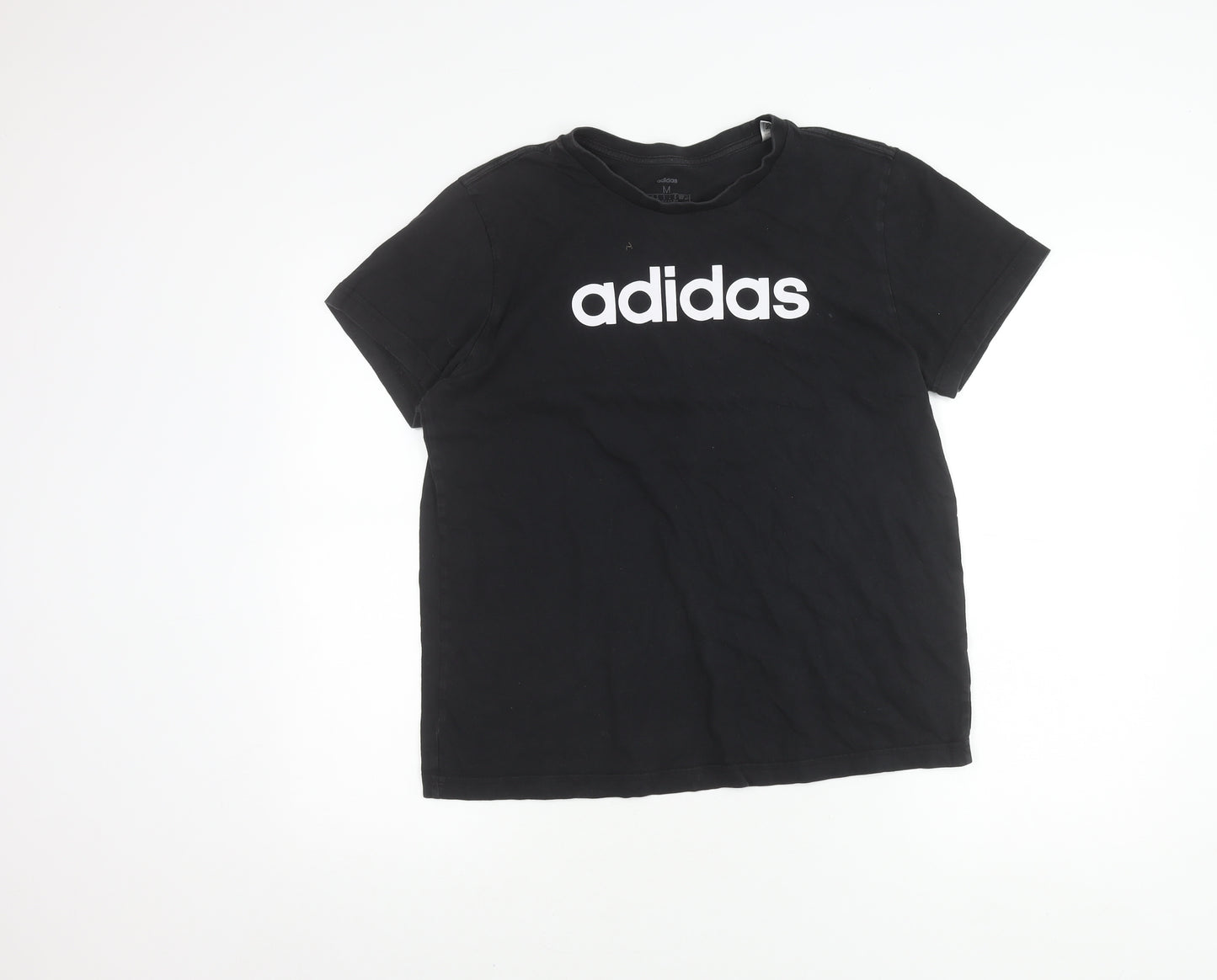Adidas Unisex Black Medium Crew Neck T-Shirt