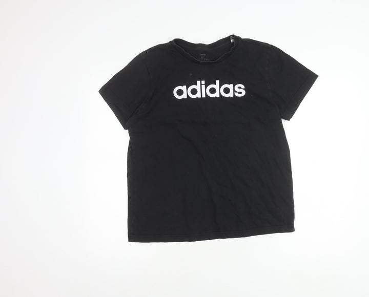 Adidas Unisex Black Medium Crew Neck T-Shirt