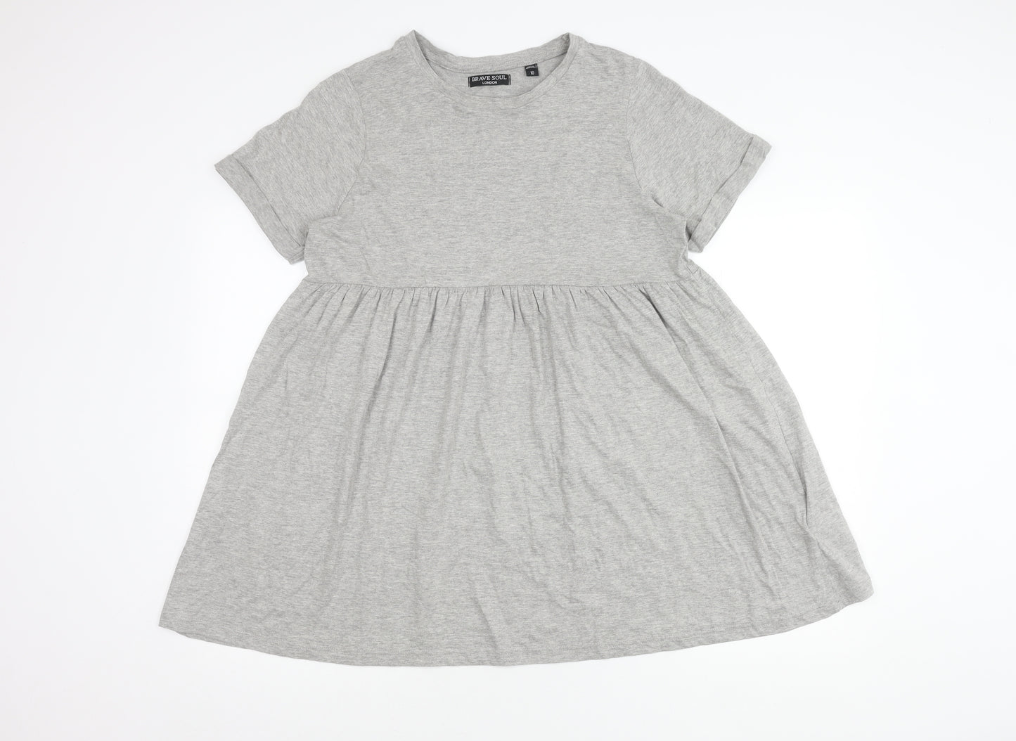 Brave Soul Women’s Grey Trapeze Dress Size 10
