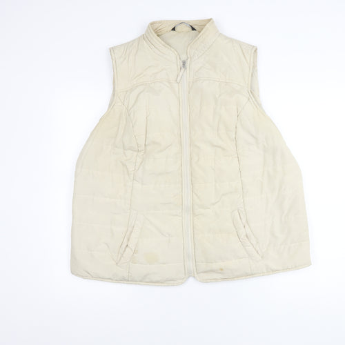 Bnw Collection Women’s Beige Quilted Waistcoat Size 22