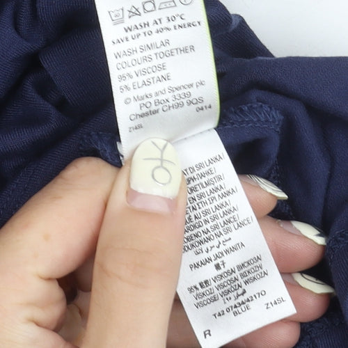 Marks and Spencer Women's Blue A-Line Midi Dress