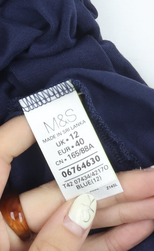 Marks and Spencer Women's Blue A-Line Midi Dress