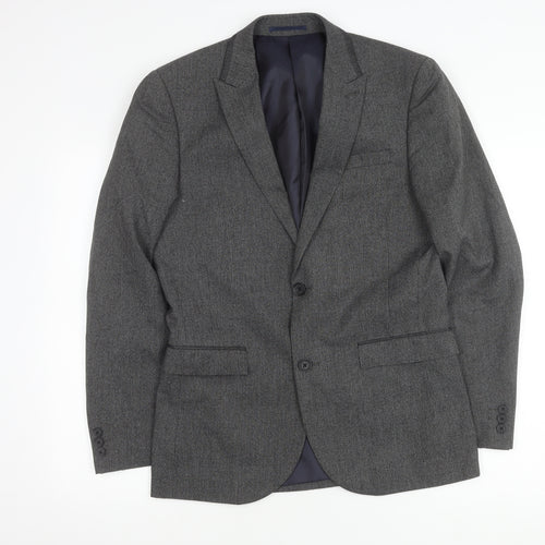 Next Men's Grey Blazer Jacket Size 38R Formal Wear