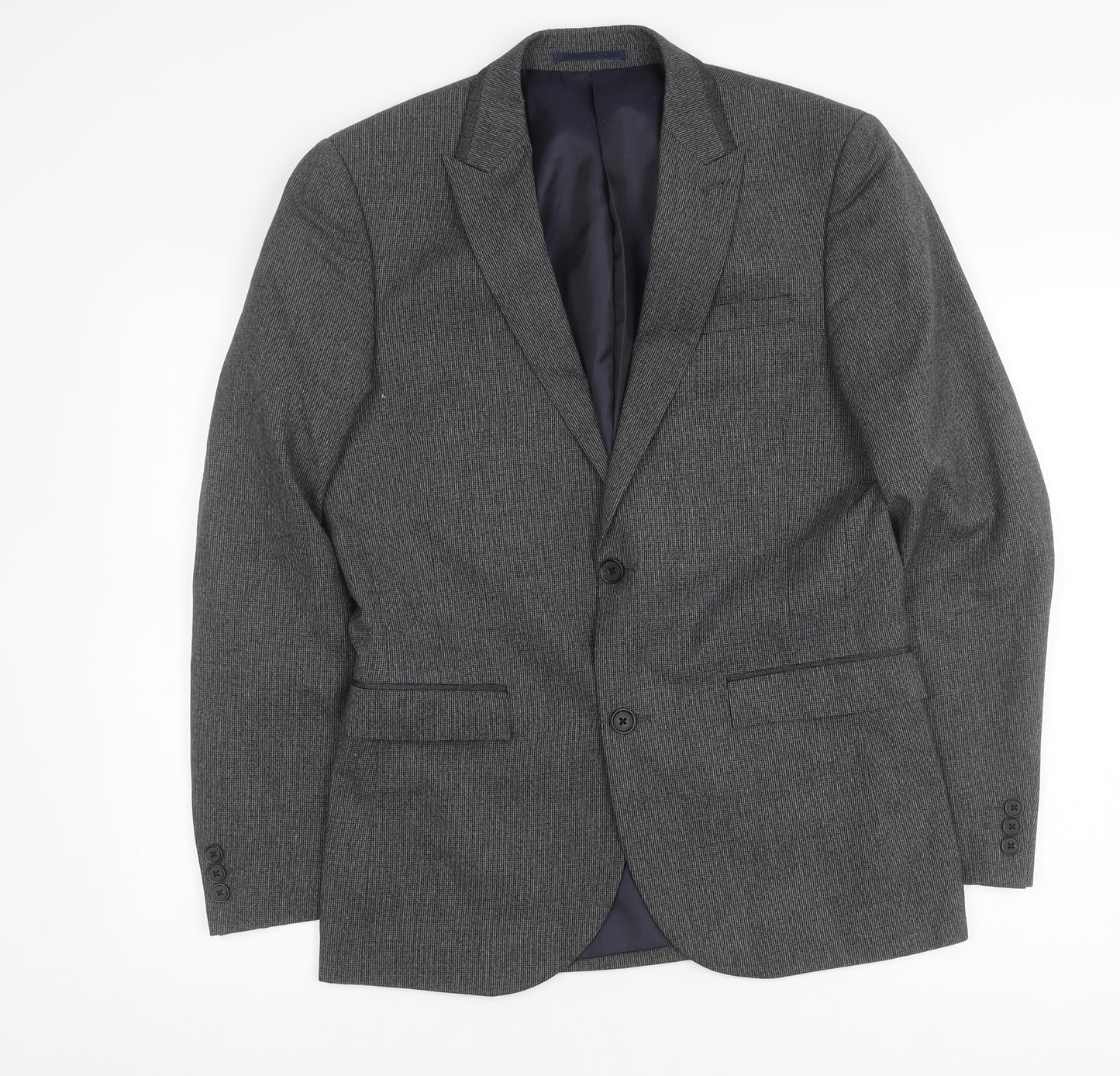 Next Men's Grey Blazer Jacket Size 38R Formal Wear