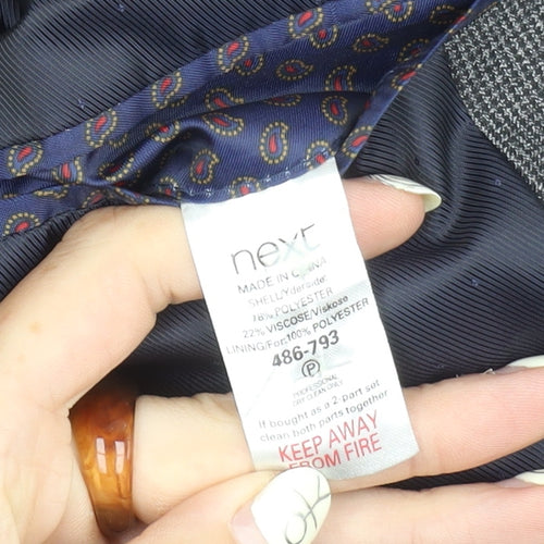 Next Men's Grey Blazer Jacket Size 38R Formal Wear
