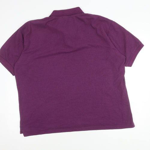 Slazenger Men's Purple 2XL Polo Short Sleeve Shirt