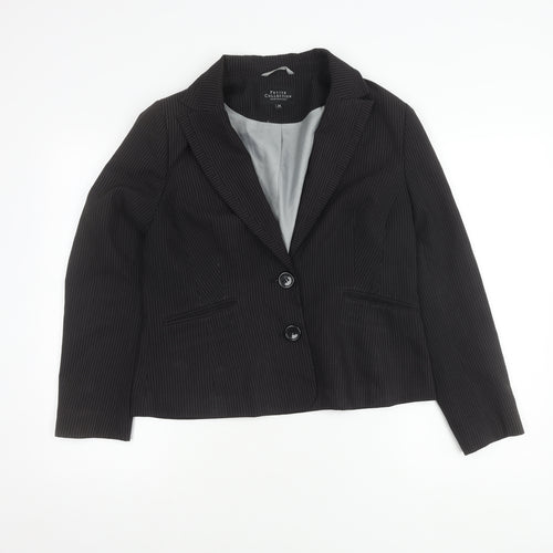 Debenhams Women's Petite Black Pinstripe Suit Jacket
