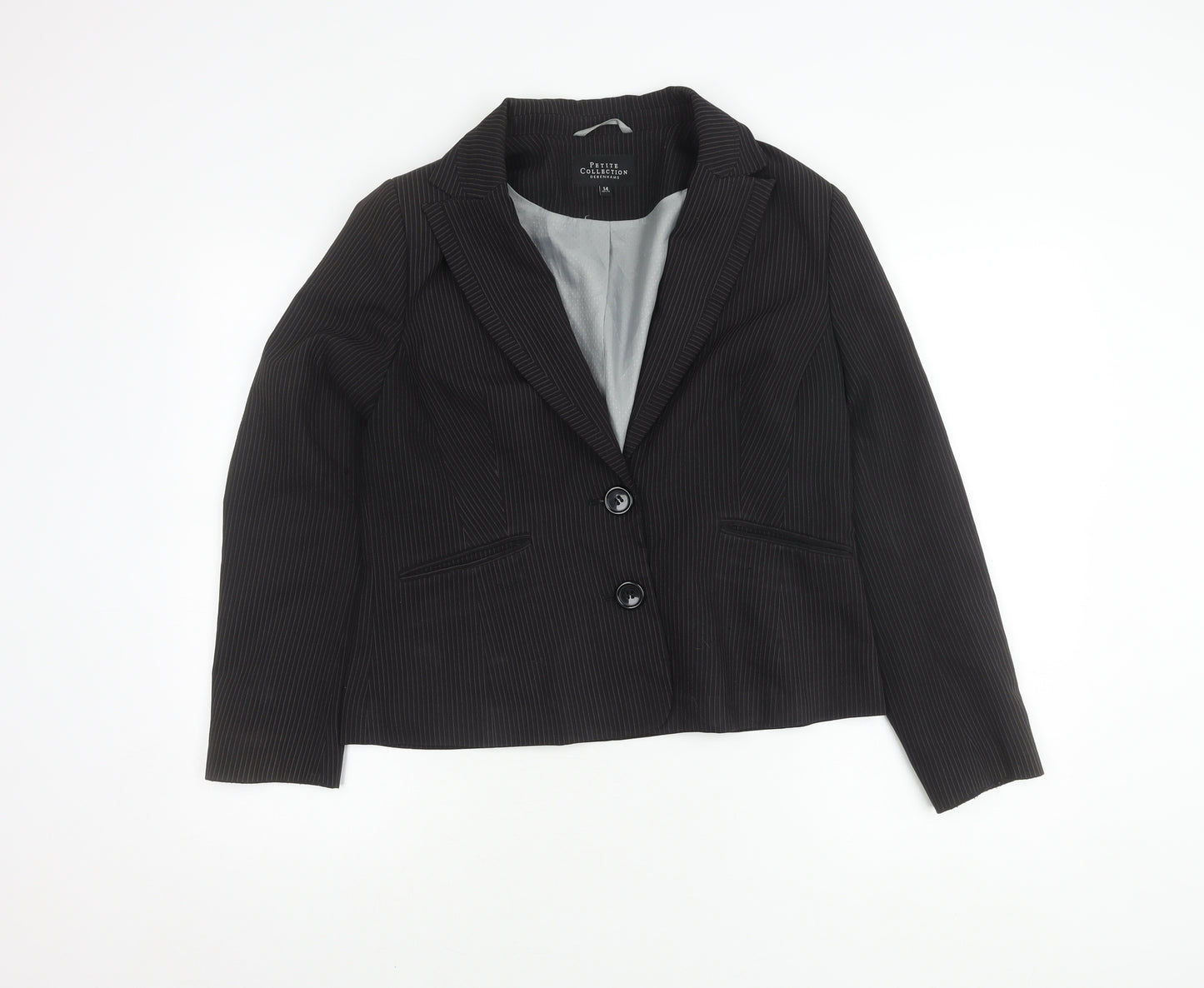 Debenhams Women's Petite Black Pinstripe Suit Jacket