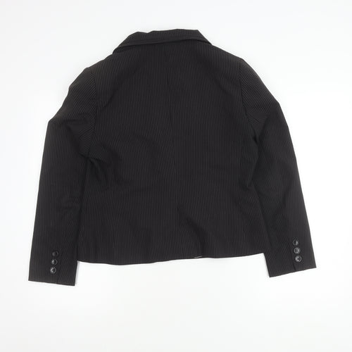 Debenhams Women's Petite Black Pinstripe Suit Jacket
