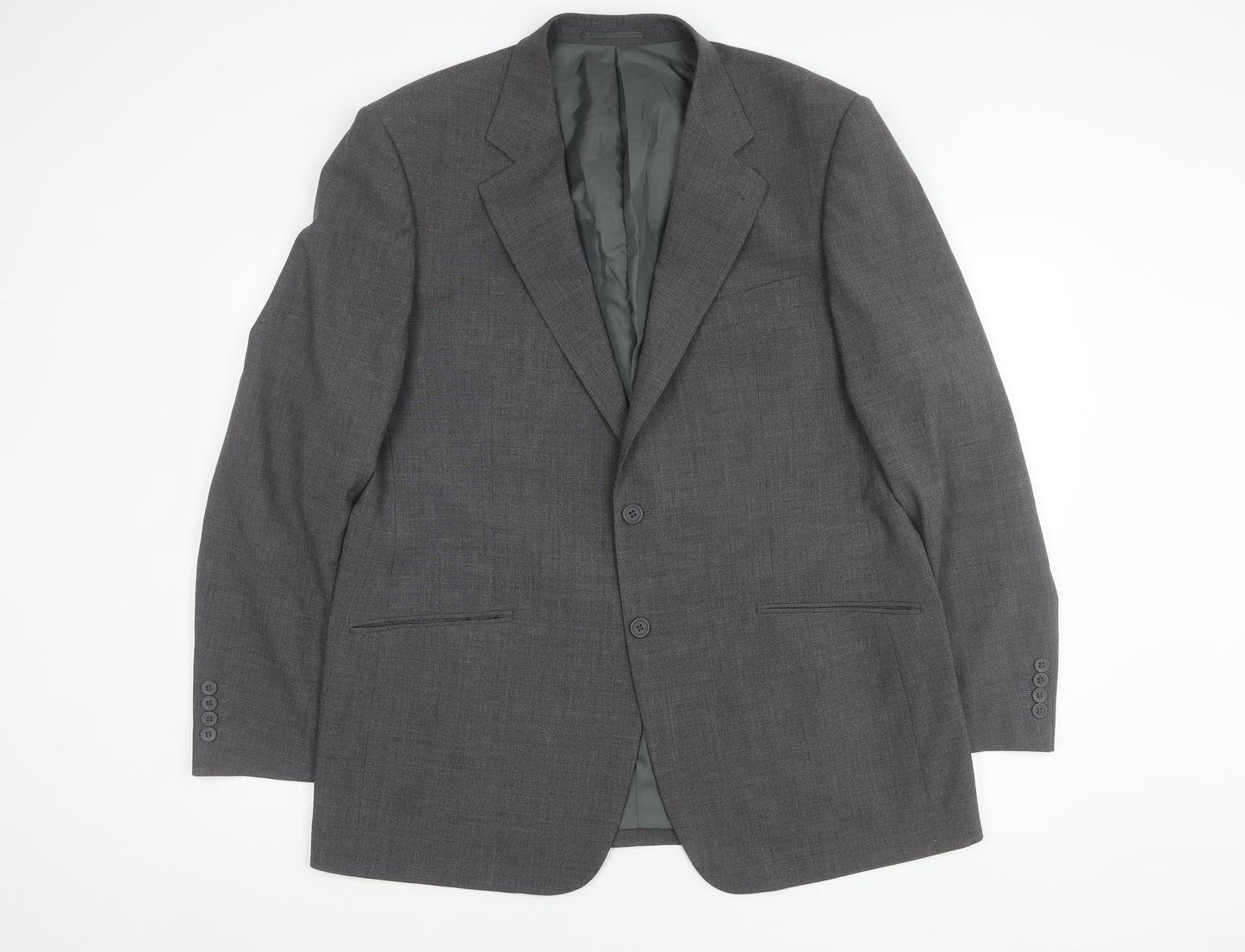 Thomas Brooks Men's Grey Wool Blend Blazer Jacket, Size 44R