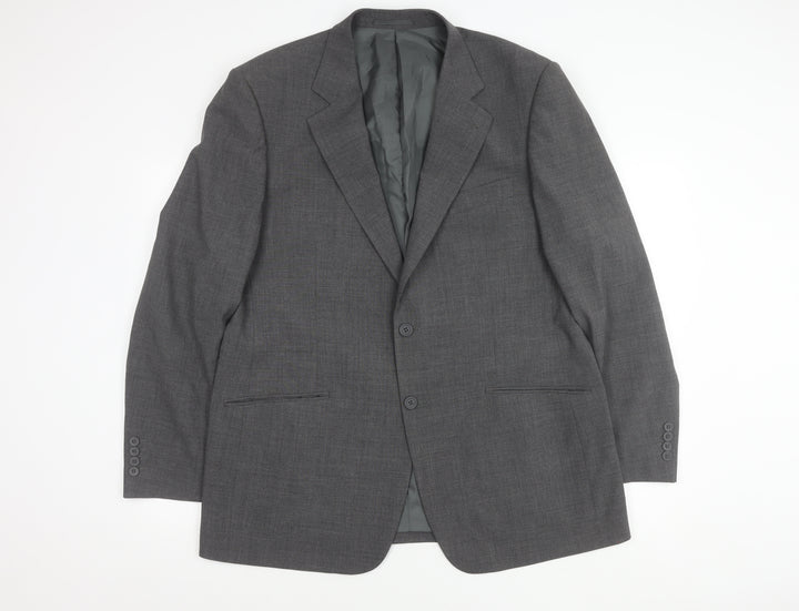 Thomas Brooks Men's Grey Wool Blend Blazer Jacket, Size 44R