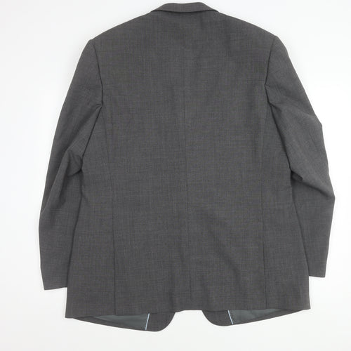 Thomas Brooks Men's Grey Wool Blend Blazer Jacket, Size 44R