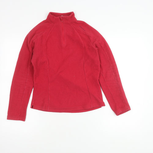 Oxylane Girls Red Fleece Pullover Sweatshirt Size S