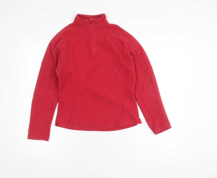 Oxylane Girls Red Fleece Pullover Sweatshirt Size S