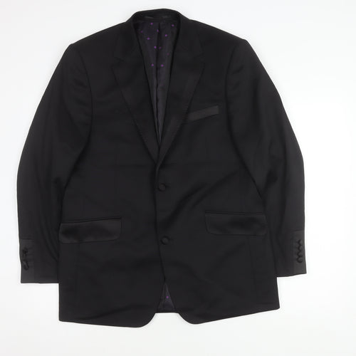 Daniel Hechter Men's Black Wool Tuxedo Jacket 40R