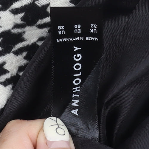 Anthology Women's Black Check Jacket UK 14