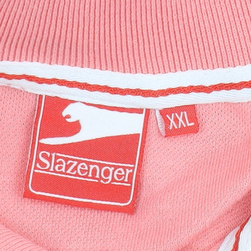 Slazenger Men's Pink 2XL Polo Shirt, Casual