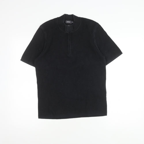 Mexx Unisex Black High Neck Classic T-Shirt XL