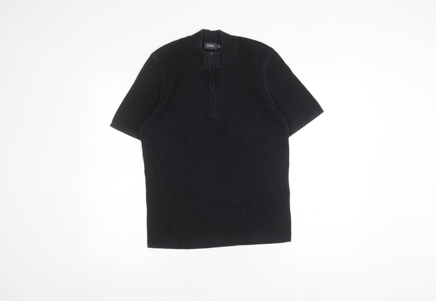 Mexx Unisex Black High Neck Classic T-Shirt XL