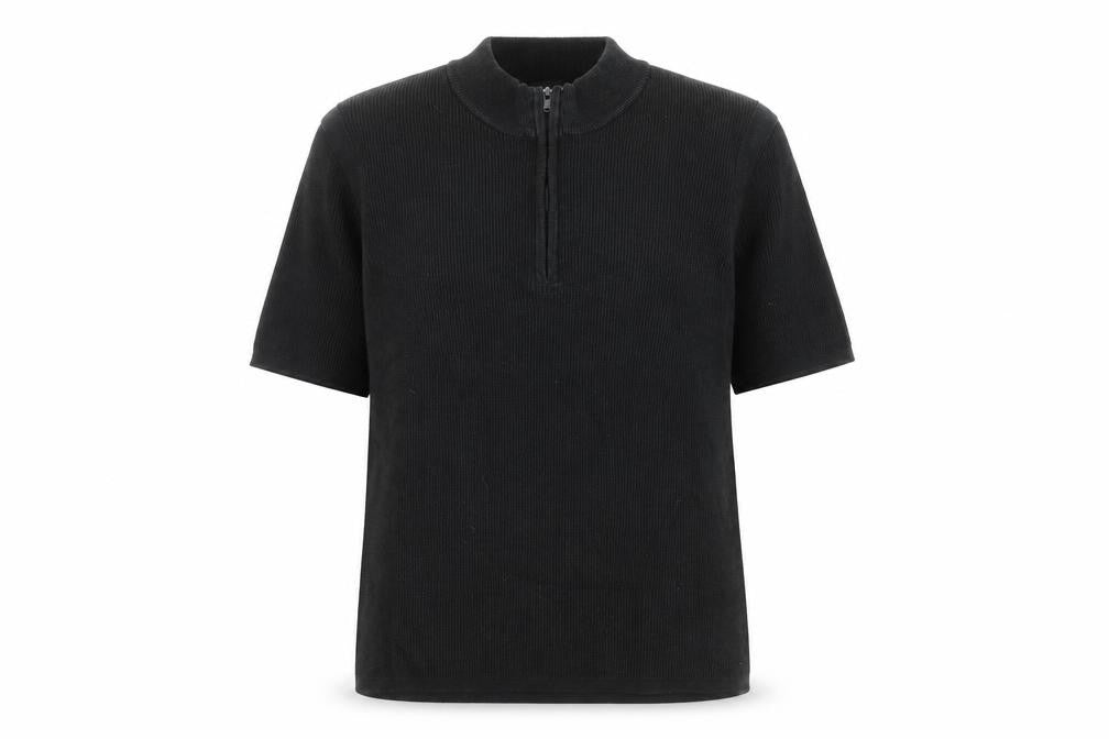 Mexx Unisex Black High Neck Classic T-Shirt XL