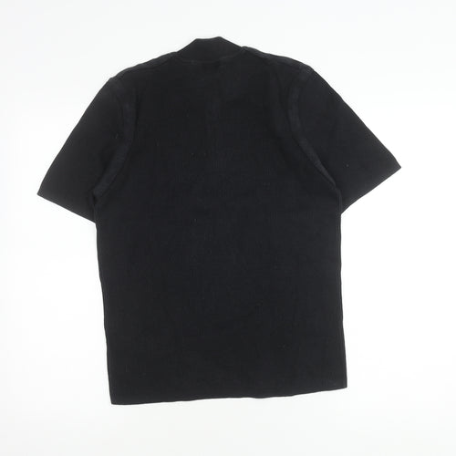 Mexx Unisex Black High Neck Classic T-Shirt XL