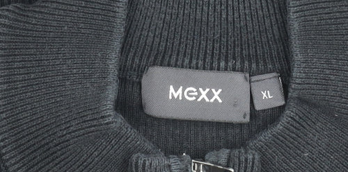 Mexx Unisex Black High Neck Classic T-Shirt XL