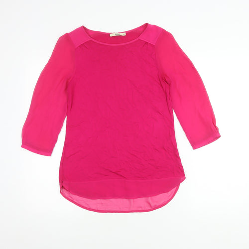 Oasis Women's Pink 3/4 Sleeve Top XS