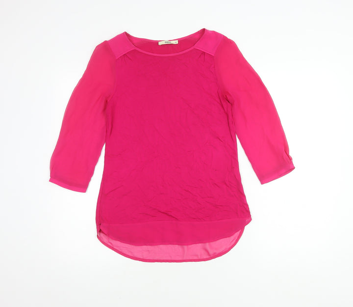 Oasis Women's Pink 3/4 Sleeve Top XS
