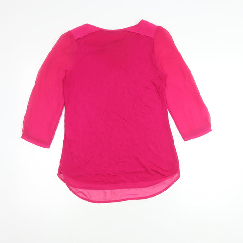 Oasis Women's Pink 3/4 Sleeve Top XS